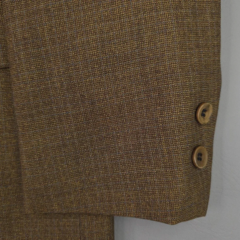 Vintage Towncraft Blazer Mens 42R Brown Check 3 Button Mod Ivy 60s Penneys‎